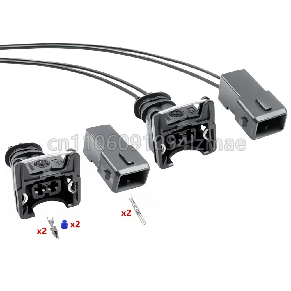 2 Pin Auto Parts AC Assembly Automobile Fuel Spray Nozzle Wiring Harness Waterproof Socket With Wires 282189-1 282762-1