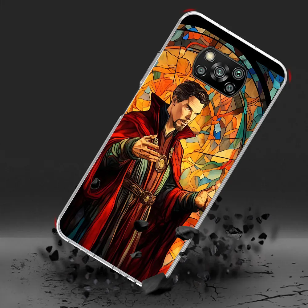 Marvel Super Hero Art Phone Case for Xiaomi Poco X6 F5 M5s X3 X5 F3 M3 Pocophone F1 X4 F4 M5 F2 Pro TPU Soft Transparent Cover