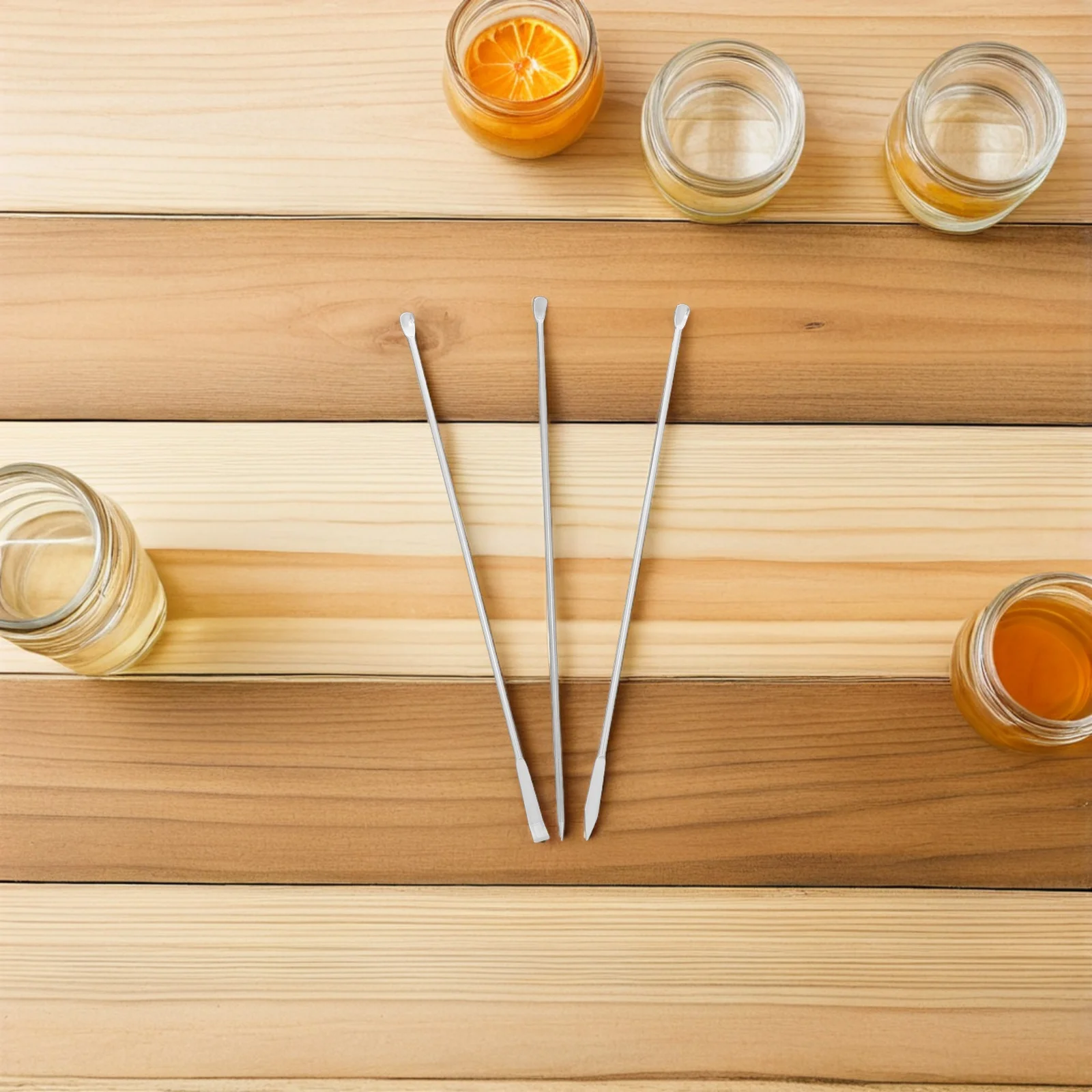 

3Pcs Microspoon Stainless Steel Lab Sampling Precise Weighing Mixing Microsampling for Milligram Measurement