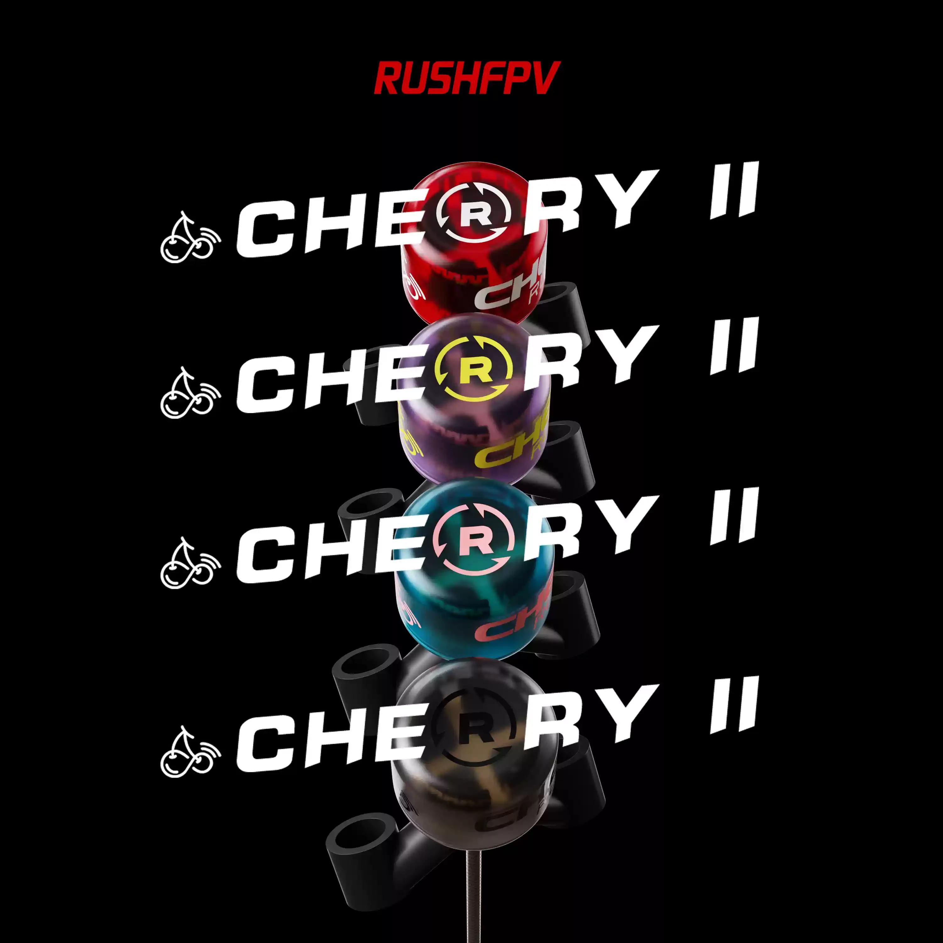 Cherry 2 2nd Gen Mini FPV Antenna RUSHFPV, Standard UFL Port, 5600-6000MHz Full Band 99% Radiation Efficiency SWR ≤1.3:1