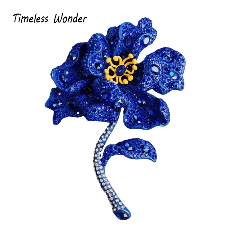 Timeless Wonder Fancy Zircon Geo Rose Brooch Pins for Women Designer Jewelry Runway Top Luxury Cute Rare Sweet Mix 7523