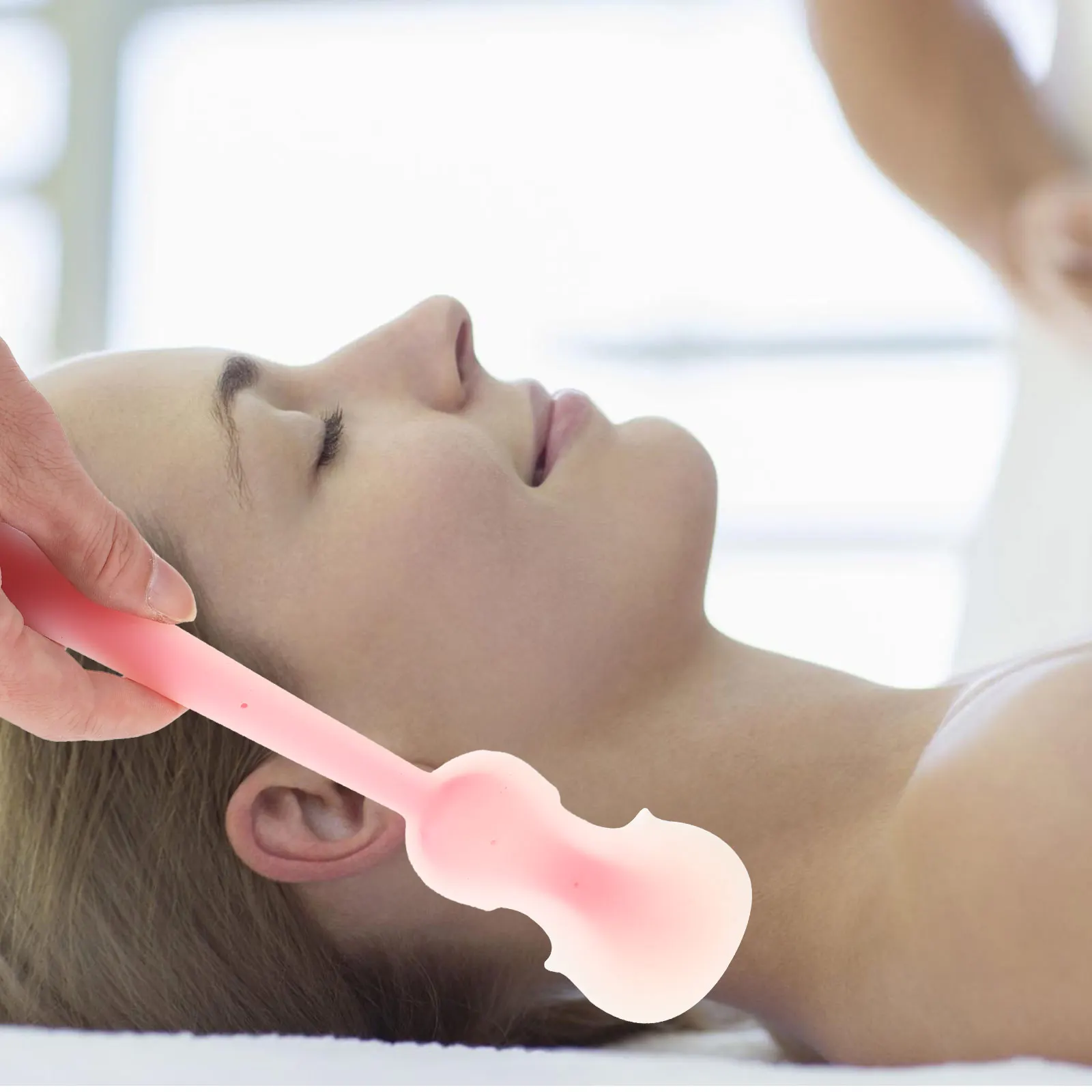 

Sha Board Handheld Muscle Massage Hammer Silica Gel Pink Small Size Back Shoulder Massager Silicone Meridian Tool Health