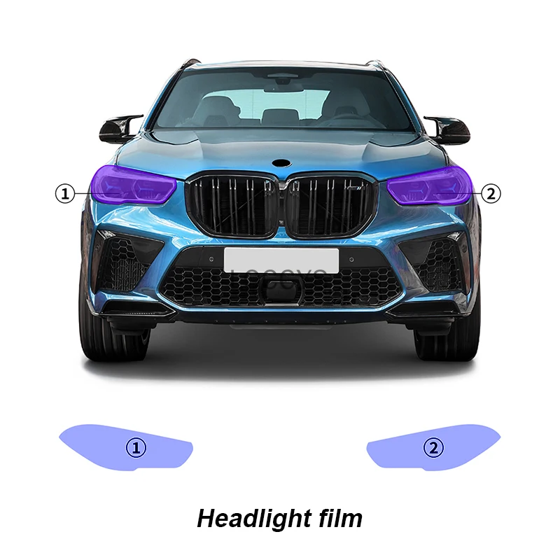 

Для BMW X5 M COMPETITION PPF TPU умная фотохромная защитная пленка для фар самовосстанавливающаяся пленка против царапин