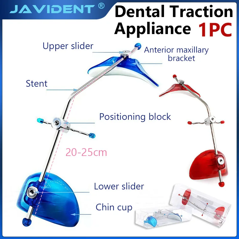 JAVIDENT Dental Orthodontic Forward Pull Headgear Facemask With Single Lever Adjustable For Underbite Correction Dentist Tools