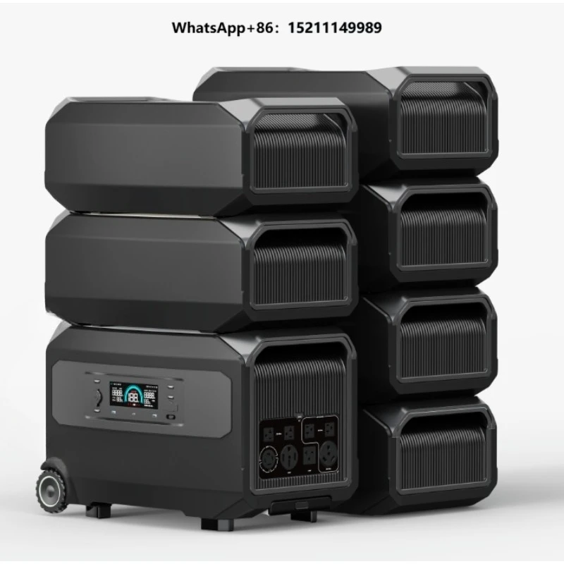 6000w Home Solar Energy Storage System Pure Sine Wave 220V Output LiFePO4 Solar Generator MPPT Charging Emergency