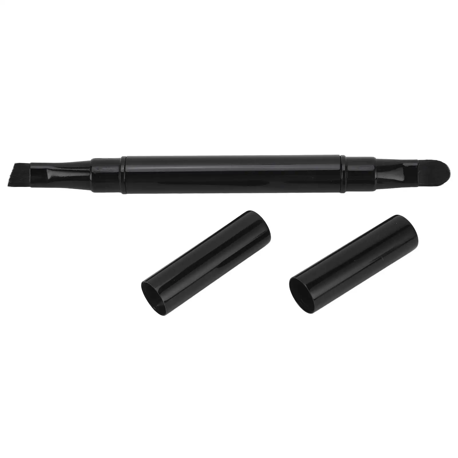 Portable 2 in 1 Concealer Brush with Lid for Easy Makeup Storage   Soft Wool Blend, Versatile Design for Outdoor Use