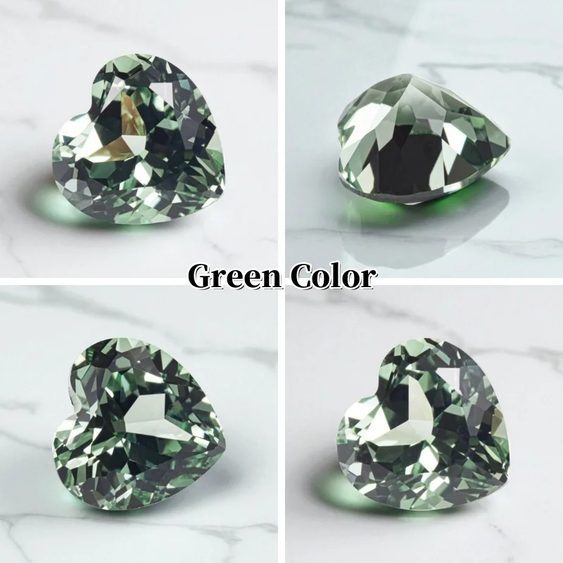 Lab Grown Sapphire Heart Shape Cornflower Color High Quality for DIY Jewelry Making Ring Main Materials Certificate