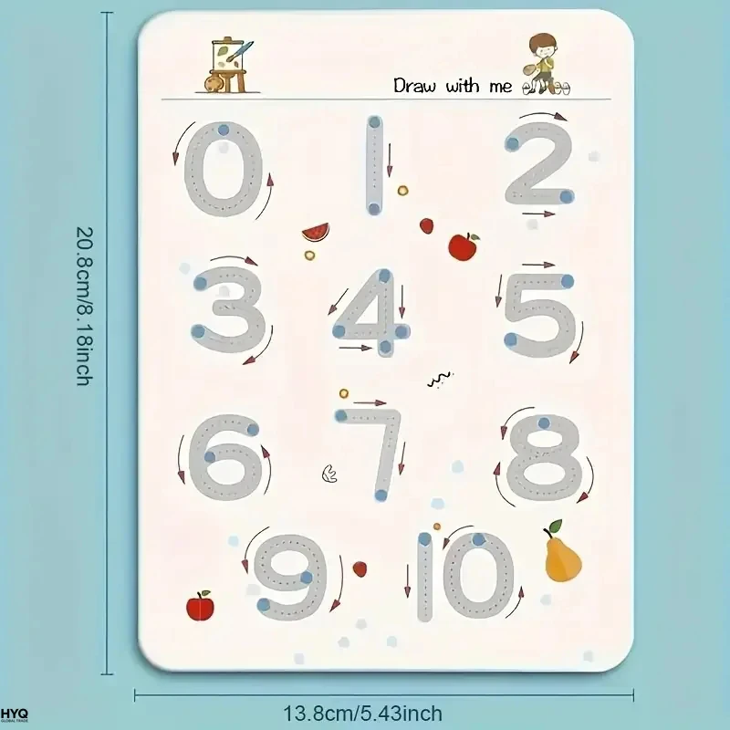 36-Page Reusable Workbook - 2 Pens + Eraser, Erasable Stickers for Kids' Drawing & Control, New Year & Christmas Gift