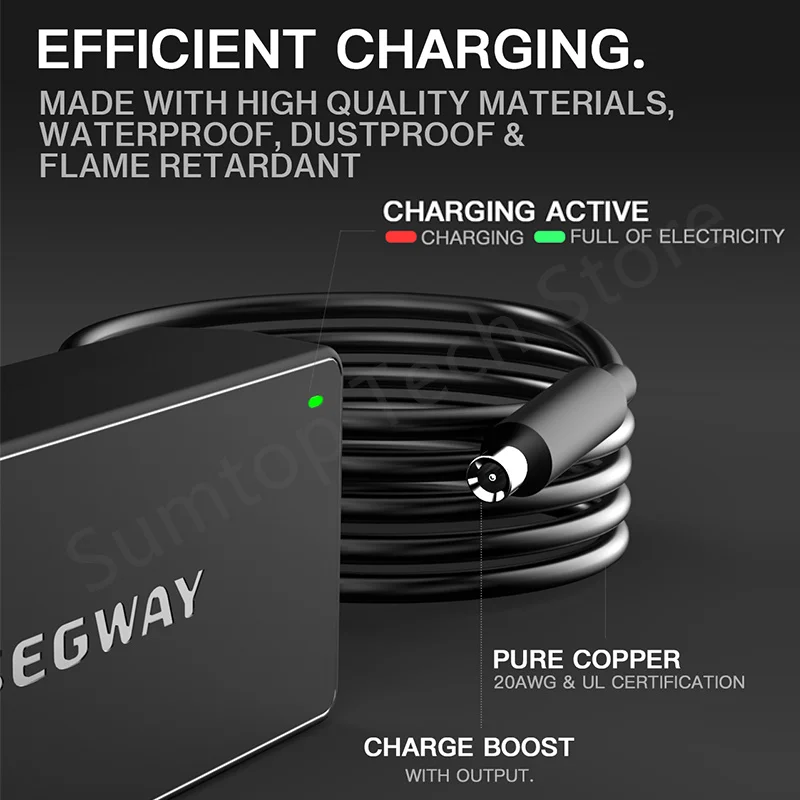 Original Segway Ninebot 42V 71W Charger For G30 G30LP ES/E22 Series T15 F20 F30 D38E D28E M365/PRO Kickscooter Charger Accessory