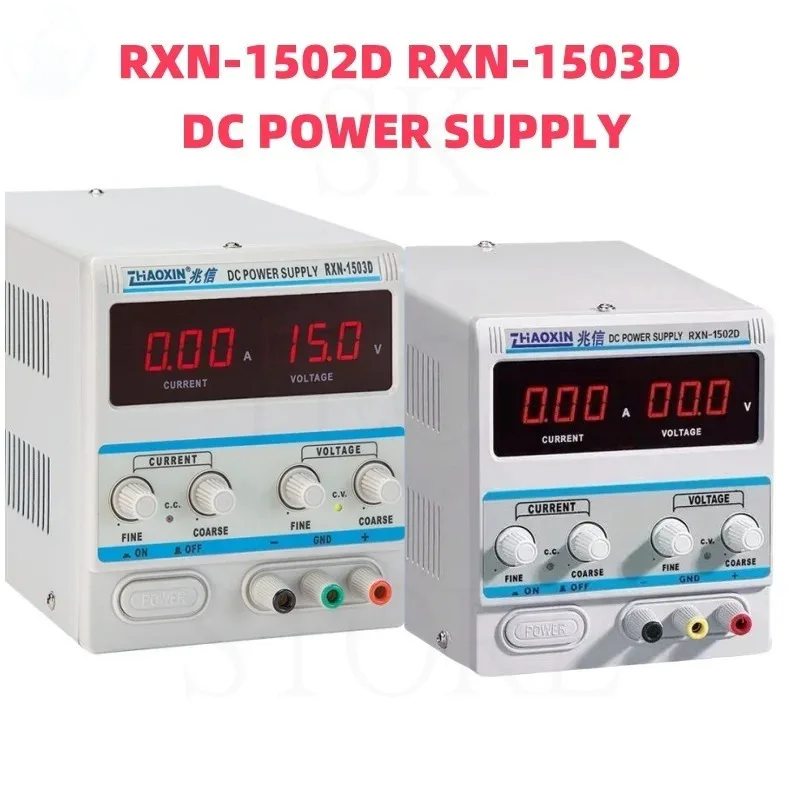 110V 220V Laboratory Regulator DC Power Supply 15V 2A 3A RXN1502D RXN1503D Bench Adjustable DC Power Supply for Phone Repair