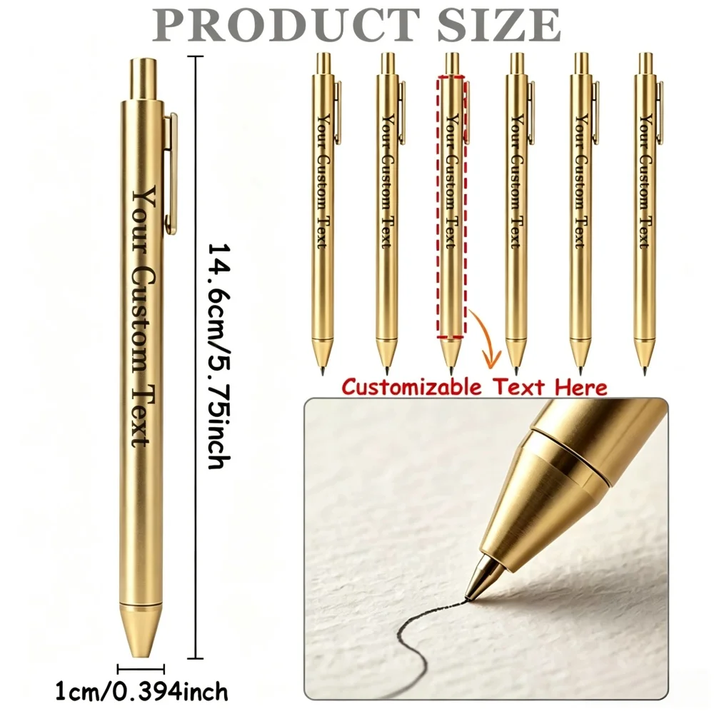30PCS Customized Personalized Luxury Plastic Ballpoint Pens Laser Engraving Pens for Weddings Bridal Showers Valentine Day