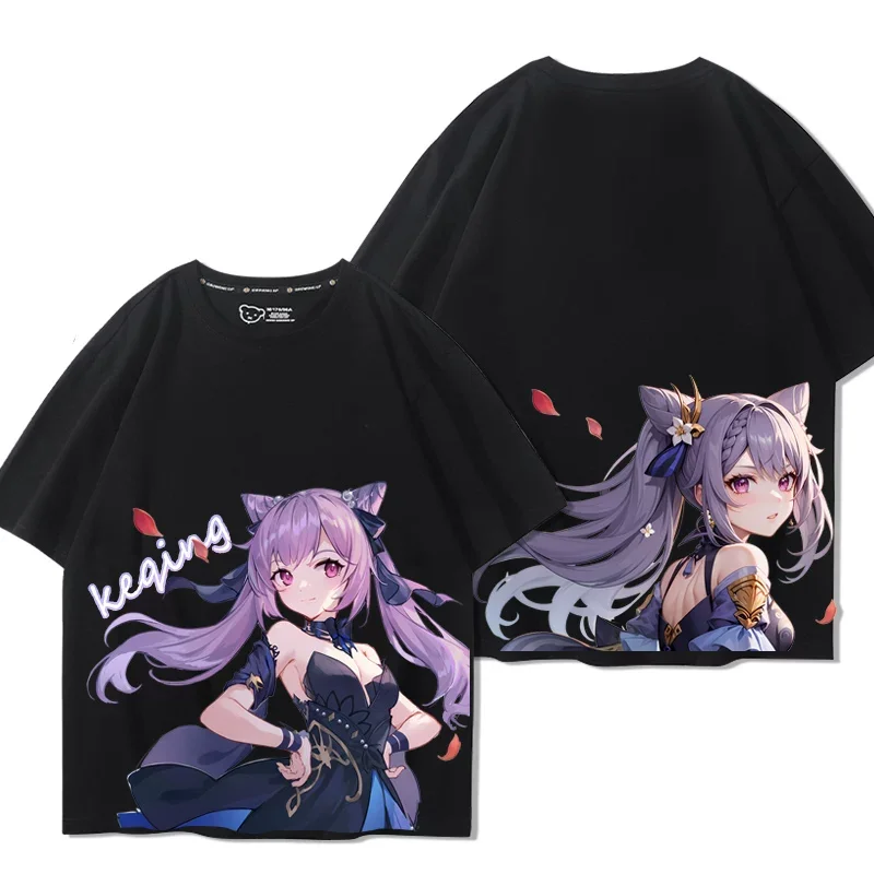 Popular Genshin Impact Ke Qing Cosplay T-shirt 3D Print Anime Cartoon t shirts Casual Cute Short Sleeve Y2k Tops Summer Clothing