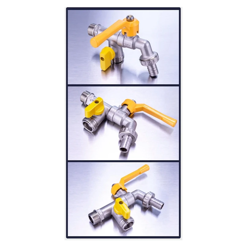 

1/2 Garden Courtyard Outdoor Antifreeze Faucet One-In-Two-Out Outdoor Washing Machine All-Copper Dual-Use Large Flow Durable