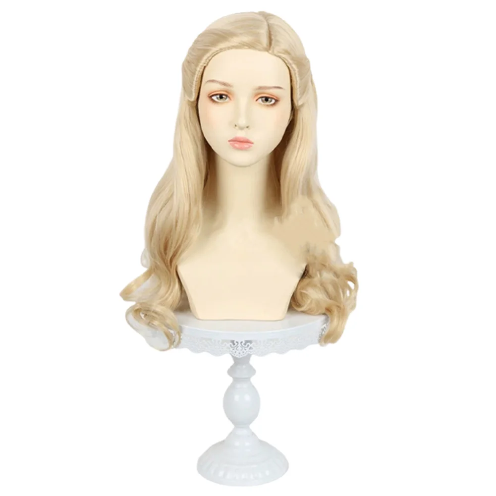 Peluca rubia de Cosplay de bruja Glinda, película 2024, bruja malvada, conjunto de pelo para mujer y niña, fiesta de Halloween, Carnaval, uniforme de juego de rol, accesorio