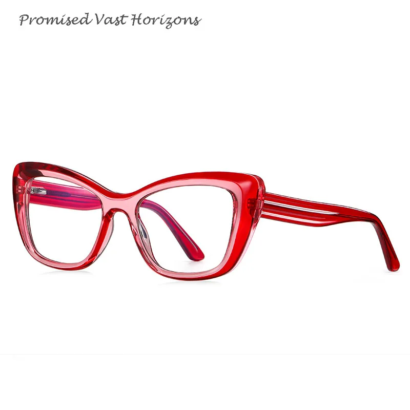 Commuting Anti Blue Light Women's Spray Line Plastic Plano Lens TR Woman Slingshot Hot Hot British Fashion Myopia Eyeglass Frame
