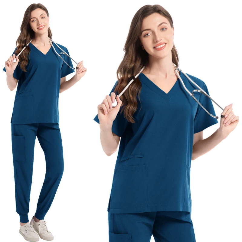 Frauen Peeling Schönheitssalon Spa Dental Arzt Krankenschwester Krankenhaus Medizinische Pflege Jogger Hosen 2-teilige Peelings Uniformen Sets Dental Peeling