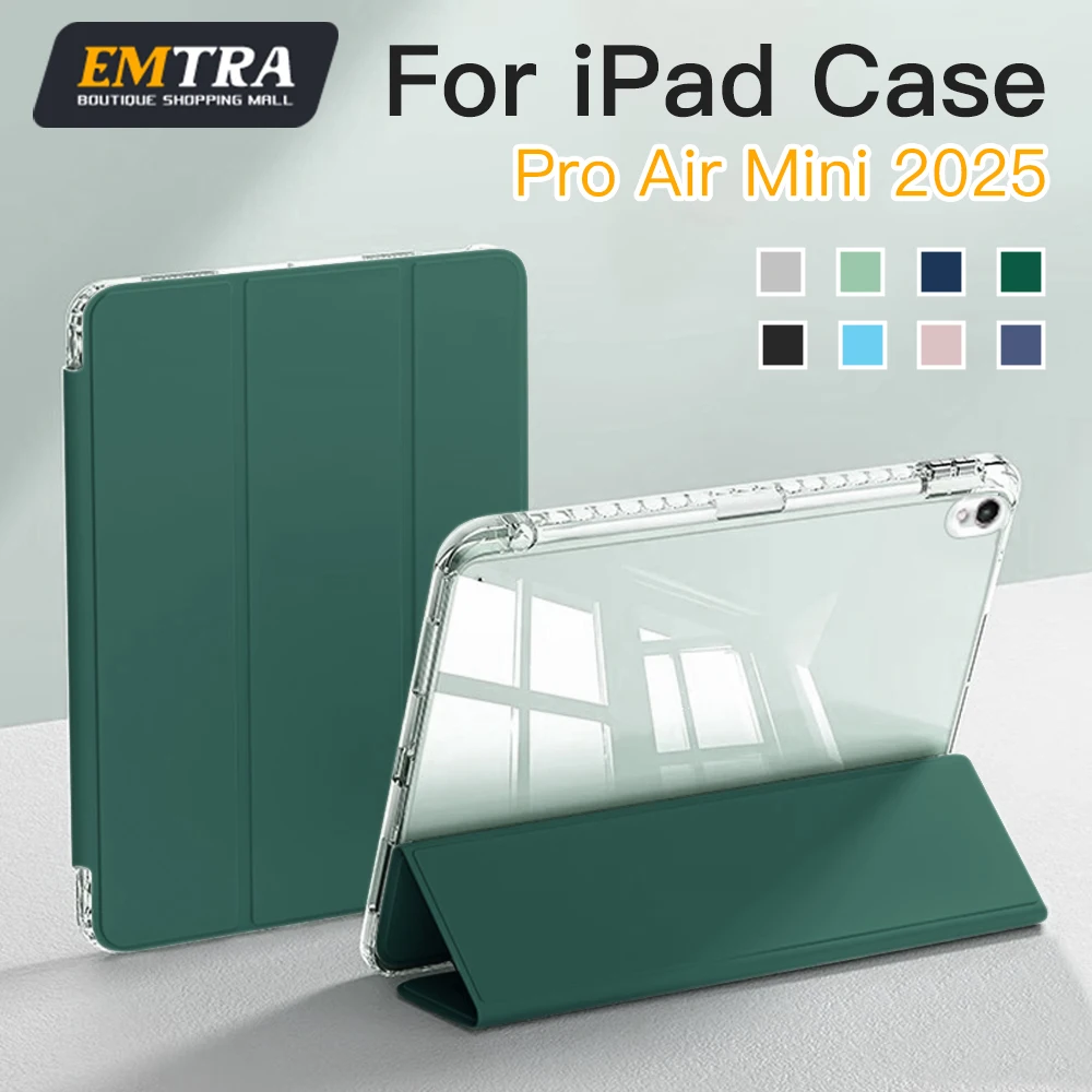

Чехол EMTRA для iPad Air 11, iPad 10-го поколения, 11-го A16, 9-го поколения, чехол для iPad Pro12.9 11 7 10,9 дюйма 12,9 M4 M3 M2, чехол-держатель для карандашей