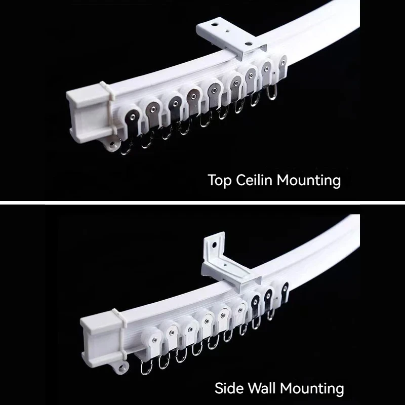 1m/2m/3m/4m/5mcurtain Track Pole Universal Curved Track Can Be Bent And Flexibly Slid Making Installation Convenient