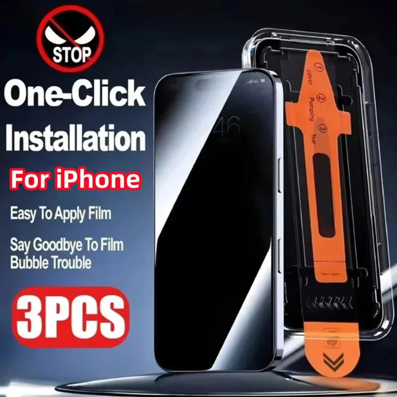 Privacy Tempered Glass For iPhone 17 Pro Max Screen Protector for iPhone 16 15 14 11 13 12 Mini 16e Plus Air SE XR Anti-Spy Film