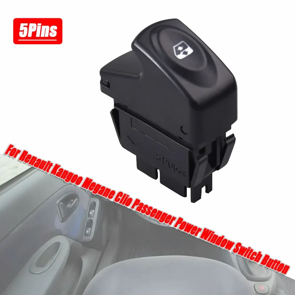 Car Electric Power Window Lifter Control Switch Fits For Renault Kangoo KC0 KC1 Megane Clio Single Button