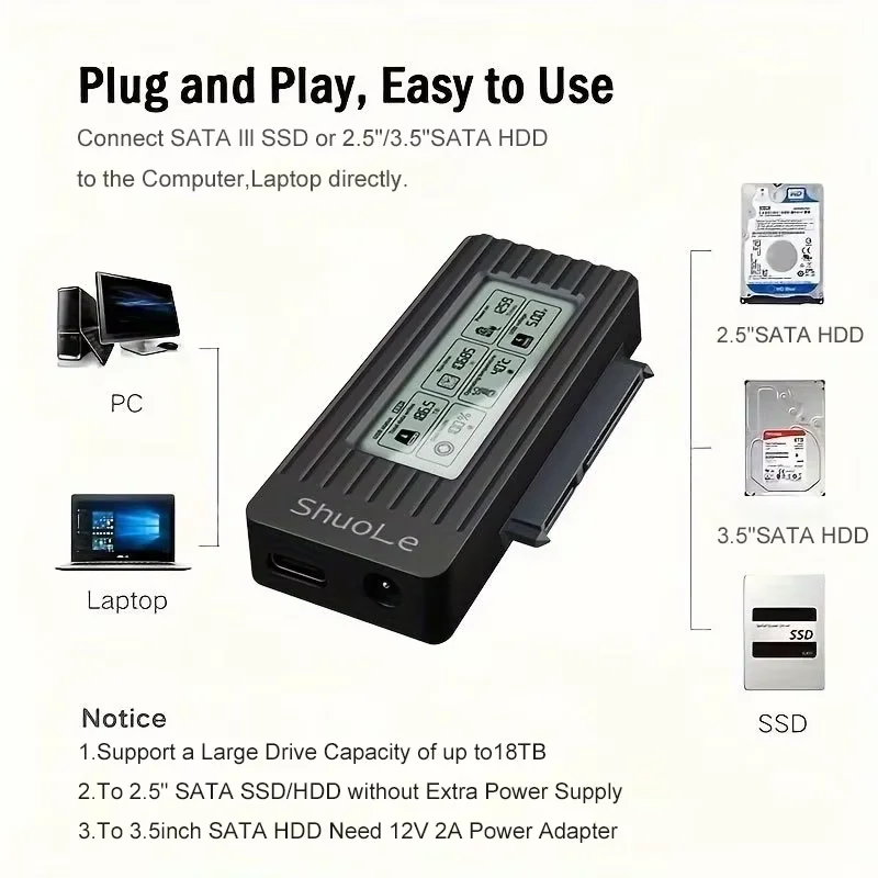 USB 3.2 3.0 إلى SATA محول 2.5 بوصة SSD HDD القرص الصلب محول خارجي USB 3.0 إلى Sata III كابل لملحقات الكمبيوتر المحمول