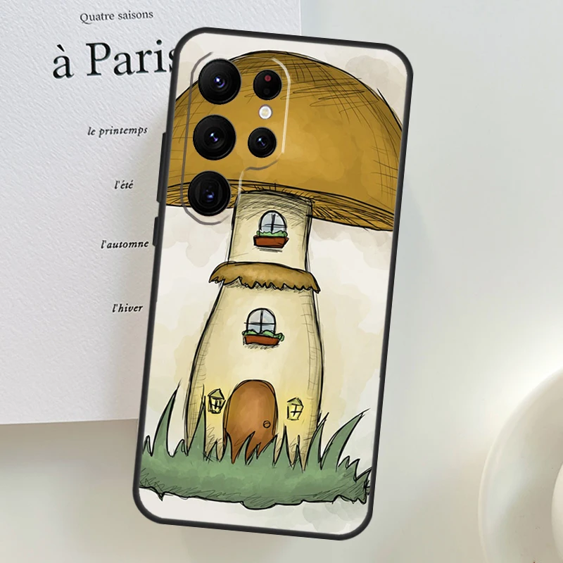 Mushroom Forest Cover For Samsung Galaxy S23 Ultra S21 S20 FE Note 10 Plus S8 S9 S10 S10e S22 Ultra Case