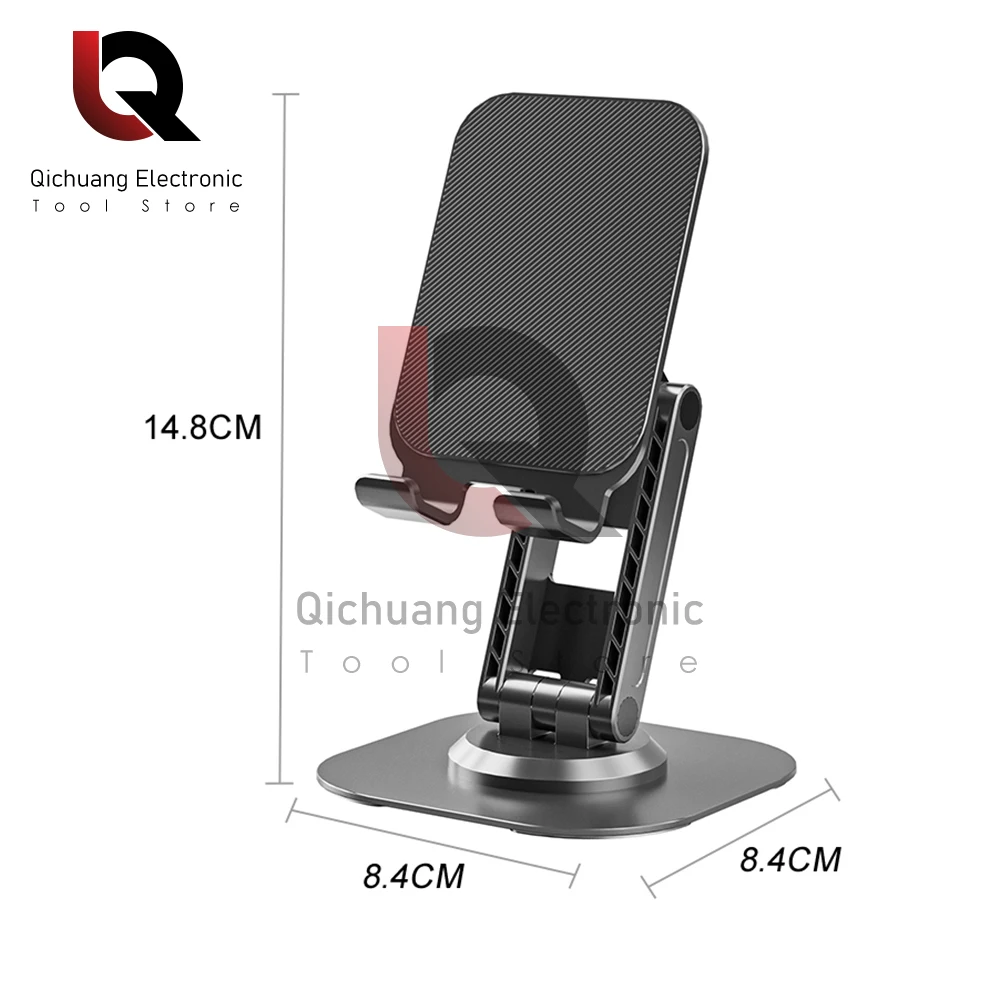 Folding Desktop Phone Holder Stand Cell Phone Mount Tablet Stand 360 degree Rotating Support For iPhone 14 13 Pro iPad Samsung
