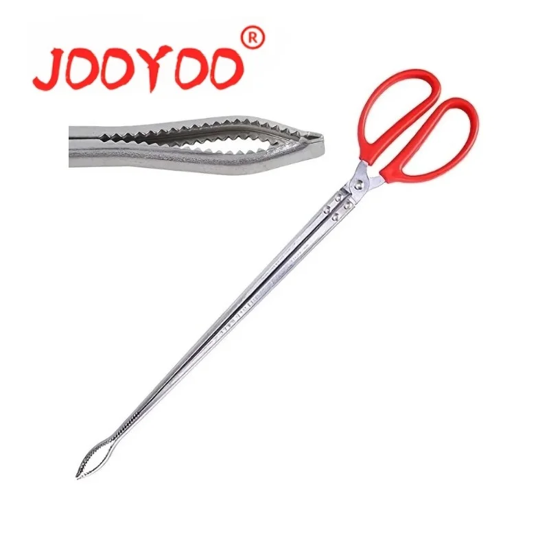 1pc Stainless Steel Multifunctional Crab and Lobster Clip with Non-Slip Reinforced Grip for Kitchen Cooking and Barbecue