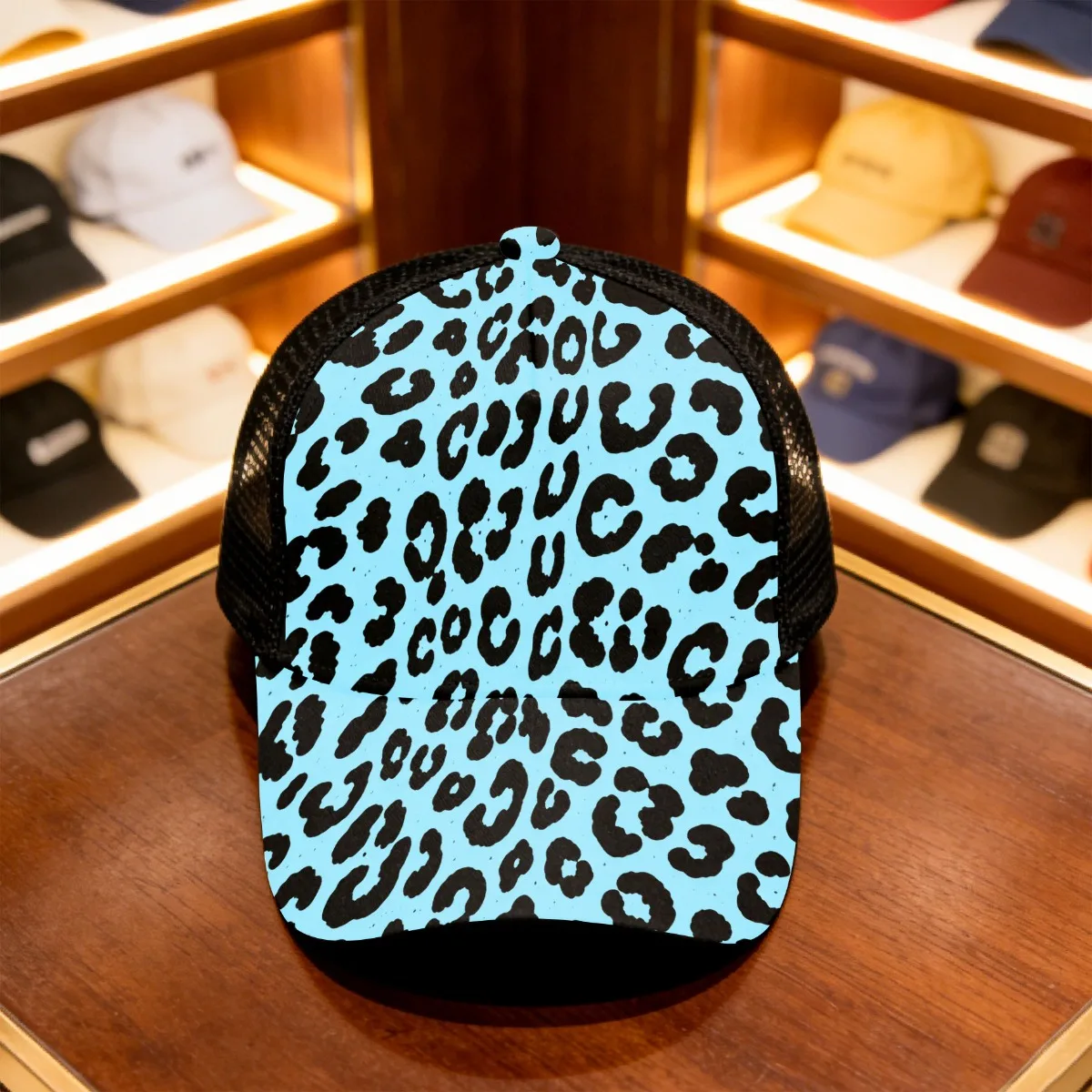 1pc Y2K Leopard Print Pattern All Over Print Duckbill Hat Mesh Cap All Season Hat Snap Fastening Ideal for Weekend Getaways