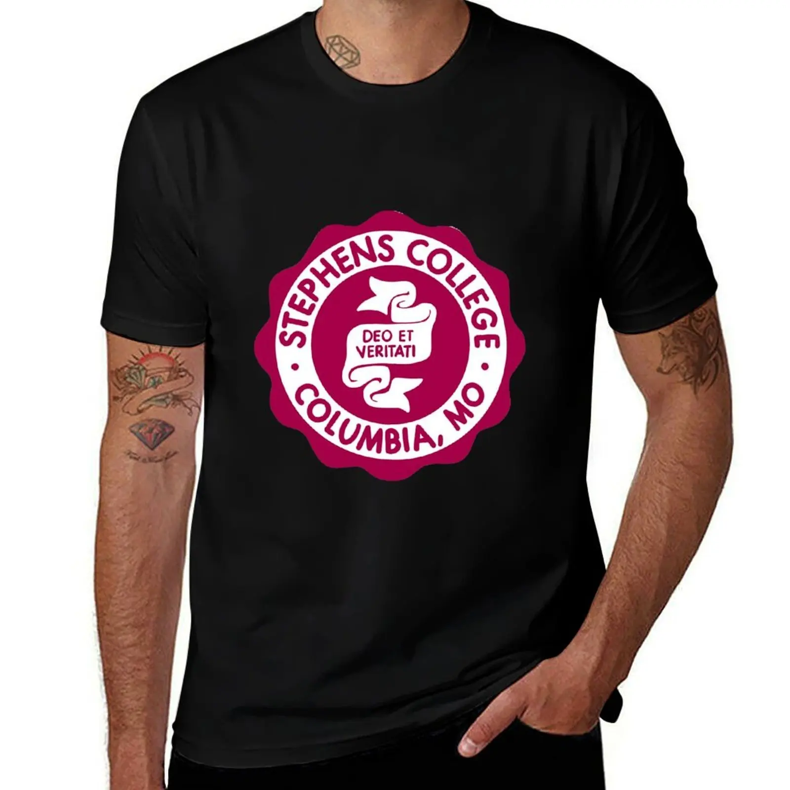 

Stephens College Logo T-Shirt All Match Print Short Sleeve Top