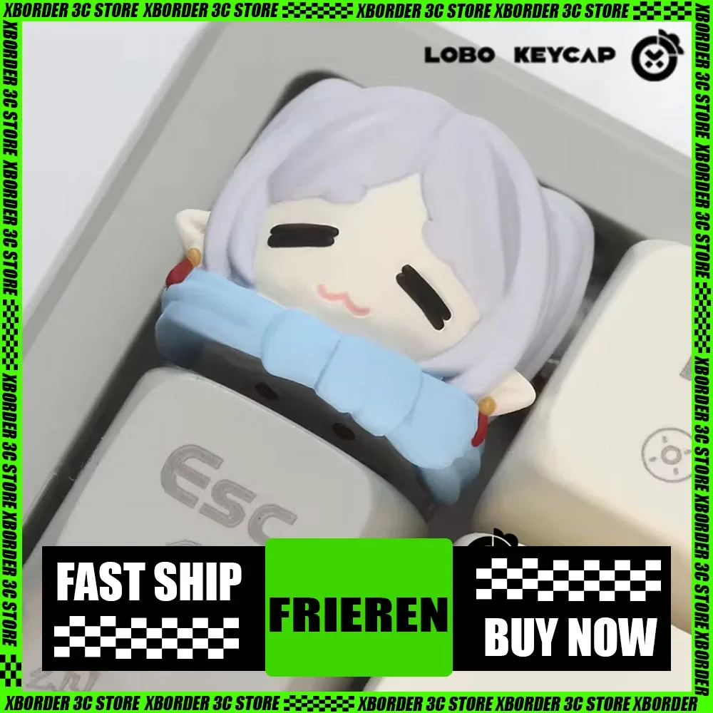 Frieren Keycap Frieren: Beyond Journey'S End Keayboard Keycap Cartoon Resin Personalized Anime Art Mechanical Keyboard Keys Gift