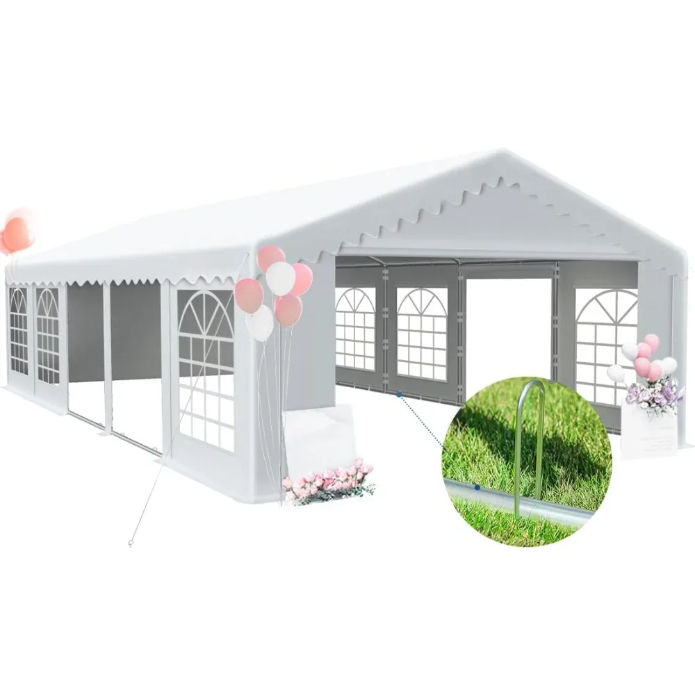 

16'X32' Party Tent Heavy Duty Wedding Tent Outdoor Gazebo Event Shelter Canopy with Carry Bags