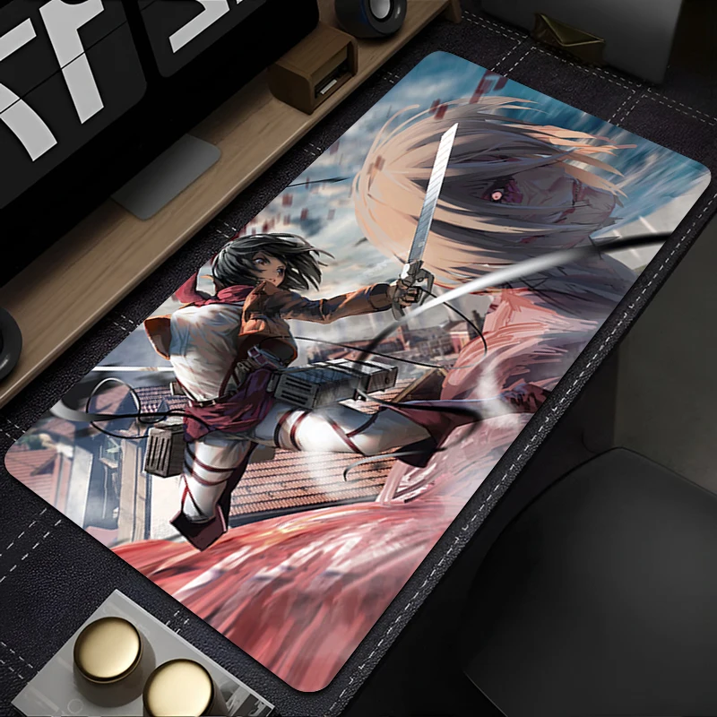 لوحة ماوس مطاطية غير قابلة للانزلاق، لوحة ماوس للألعاب، لوحة مفاتيح مكتبية، مكتب كمبيوتر محمول، حصيرة تيتان ميكاسا، وسادة ممتدة كبيرة