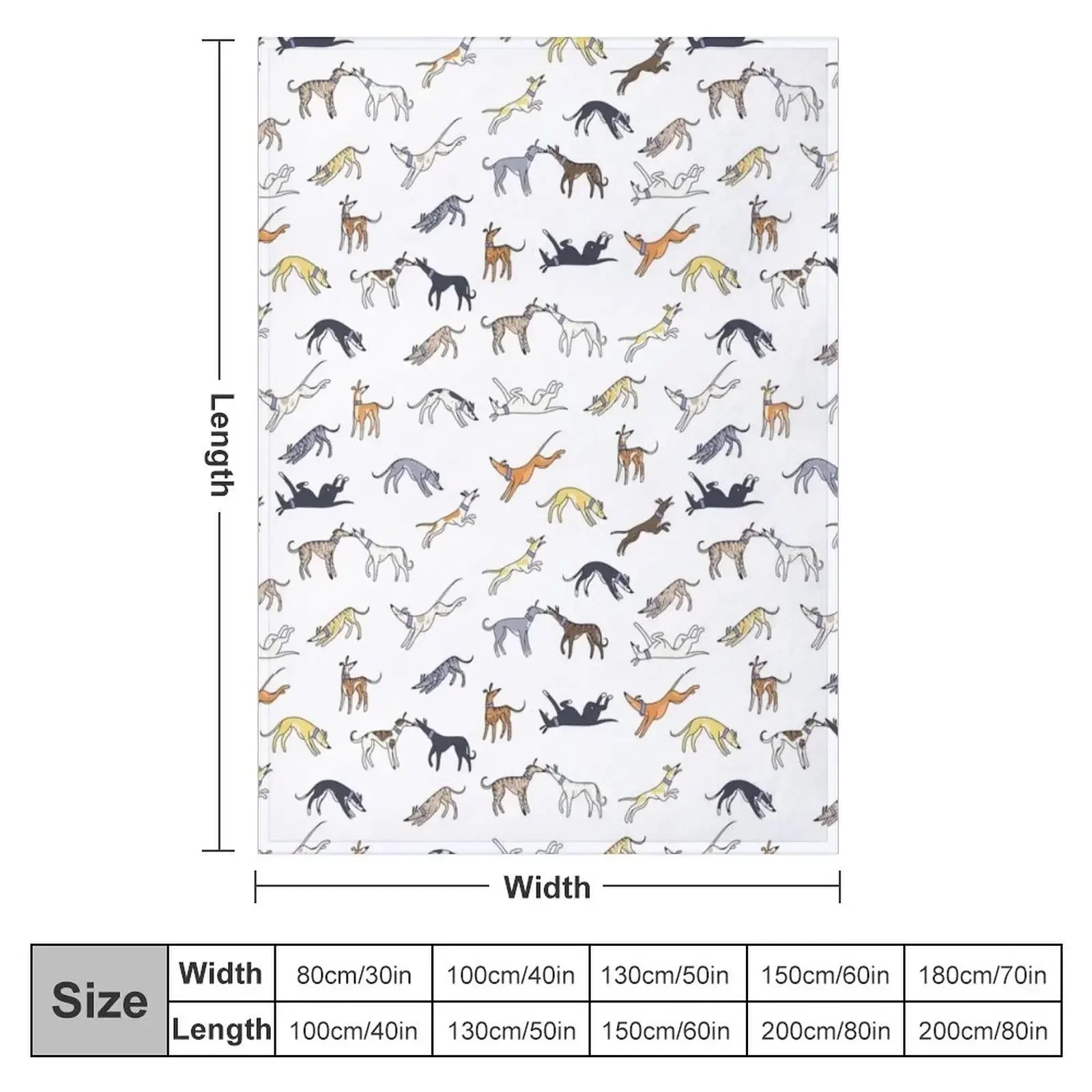 Leaps and Hounds (White) Throw Blanket Hairy christmas gifts Blankets