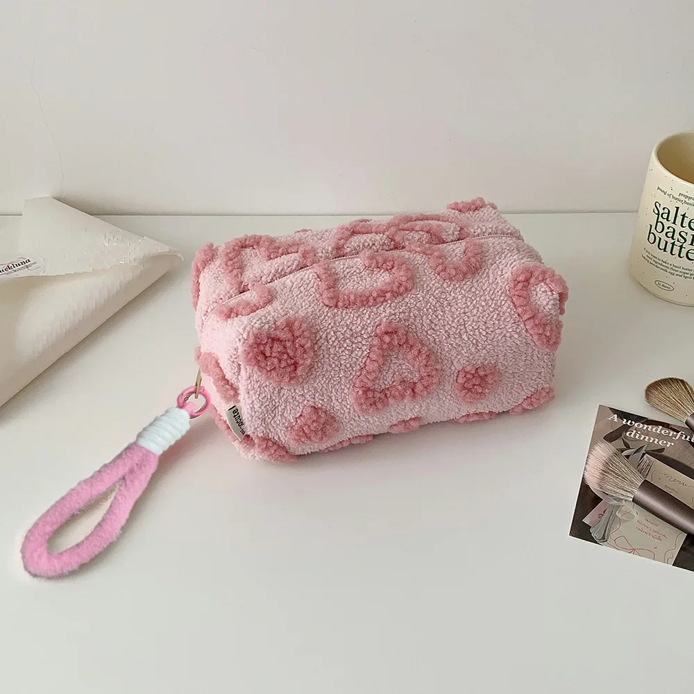 Leopard Print Cosmetic Bag with Wrist Strap, Zippered Travel Makeup Pouch, Multicolor Storage Organizer for Women view 2