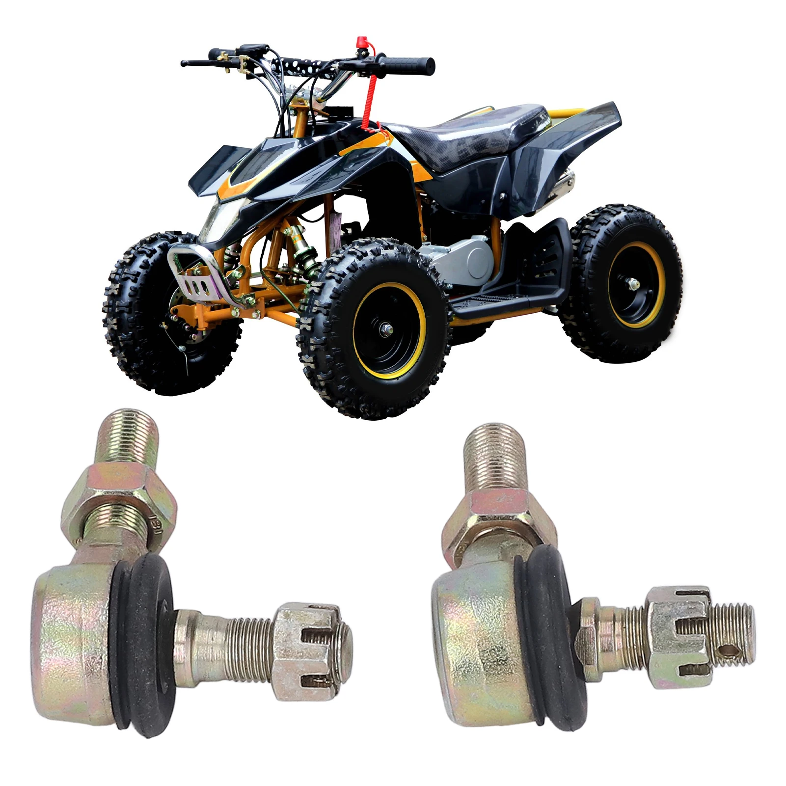 

1 Pair Motorcycle M12 Ball Joint Steel Alloy Tie Rod End for 70cc 90cc 110cc 125cc 150cc 200cc 250cc ATV Quad 4 Wheeler