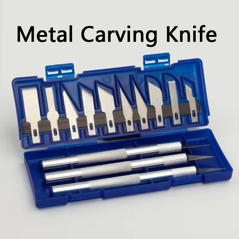 

13 шт., набор ножей для резьбы из алюминиевого сплава, набор ножей для резьбы, набор ножей для скальпеля из высокоуглеродистой стали, набор инструментов, резак, инструменты для ручного ремонта