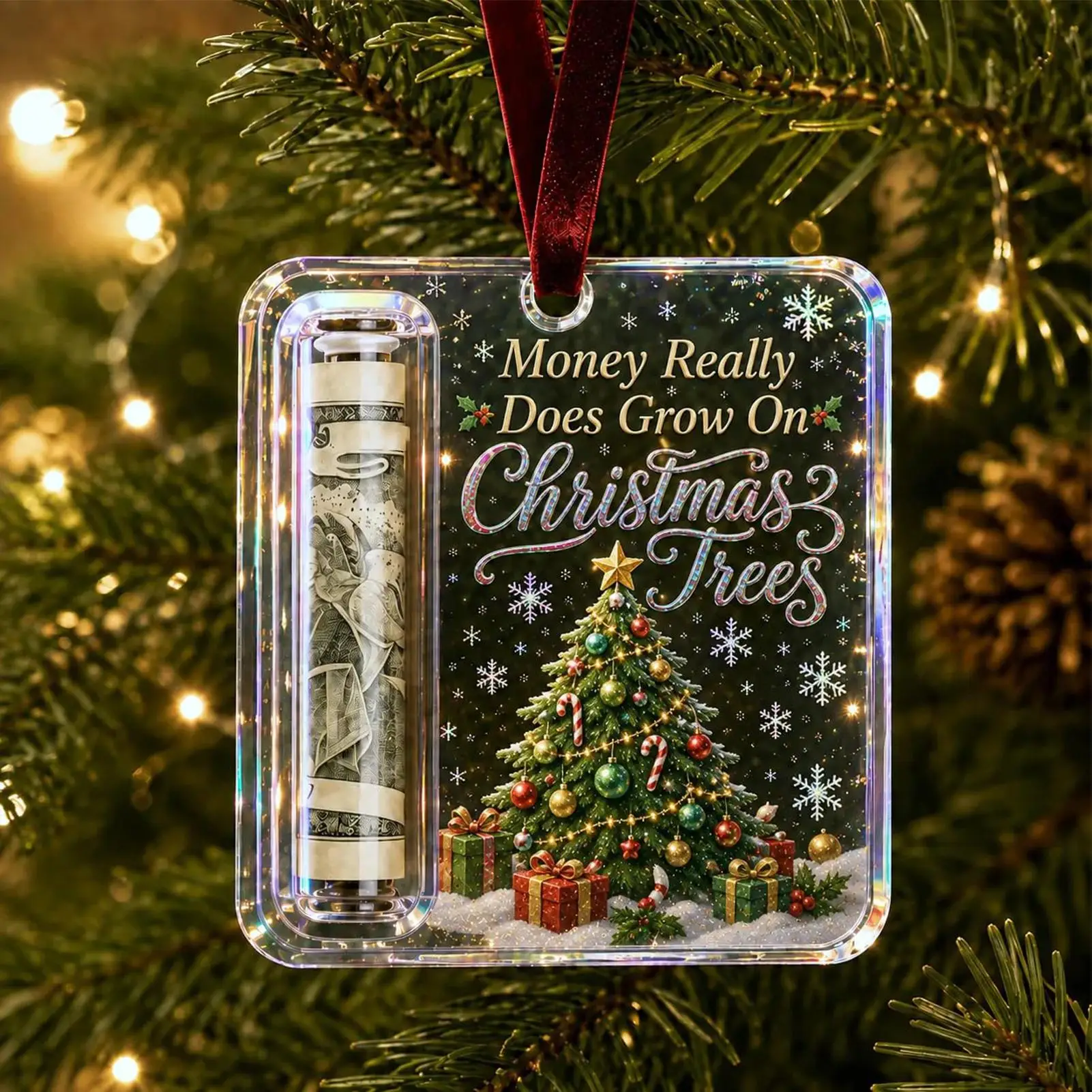 Cute Money Holder Christmas Tree Santa Claus Snowman Ornament Christmas Gifts Envelopes Greeting Cards 2026 Christmas Decoration