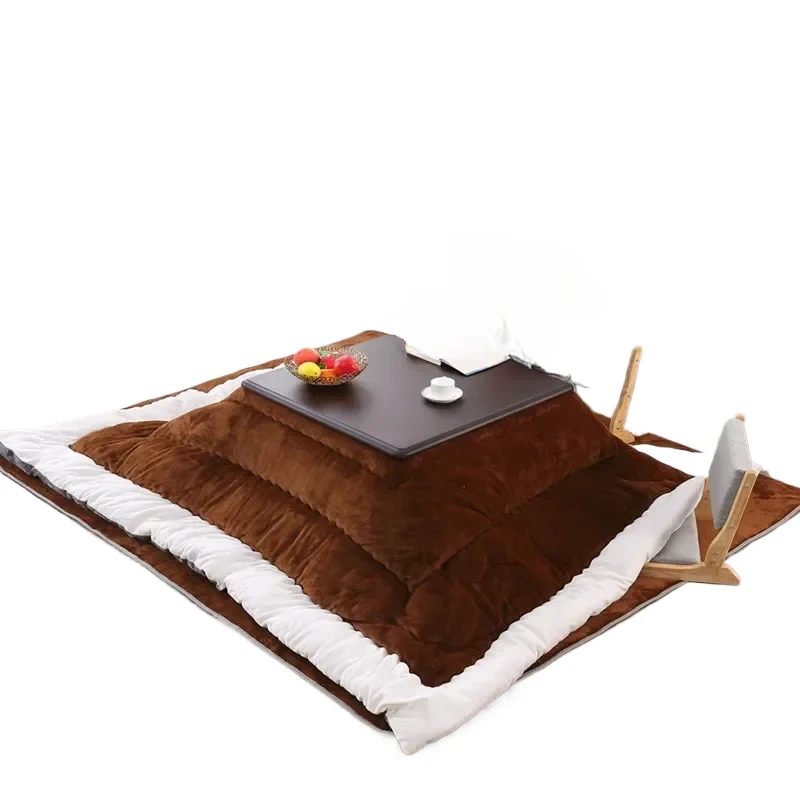 Стол Котацу с подогревом и ковром-футон, японский набор Котацу для гостиной, набор мебели, татами, теплый стол с низким подогревом