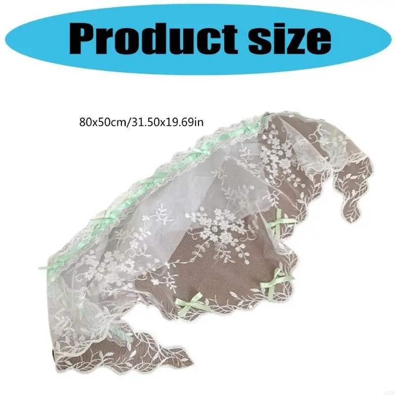 Khăn rằn thêu ren 270D Khăn trùm đầu mềm mại và thoải mái thể hiện vẻ đẹp thẩm mỹ của đất nước Pháp