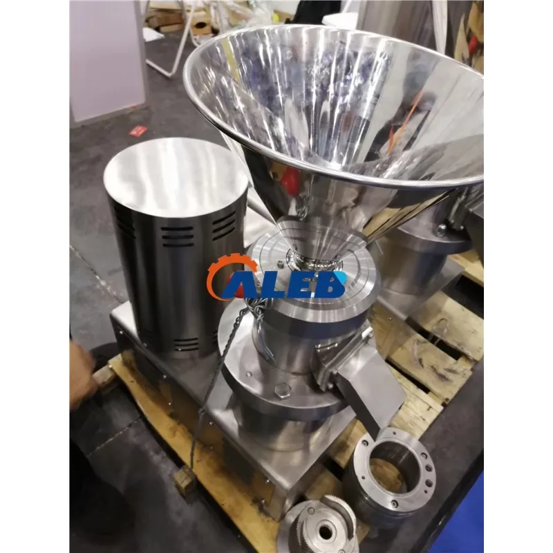 Caleb Medium Scale Nut Processing Plant Equipment 300kg/h Semi-Automatic Peanut Butter Making Machine Grinder Mixer PLC