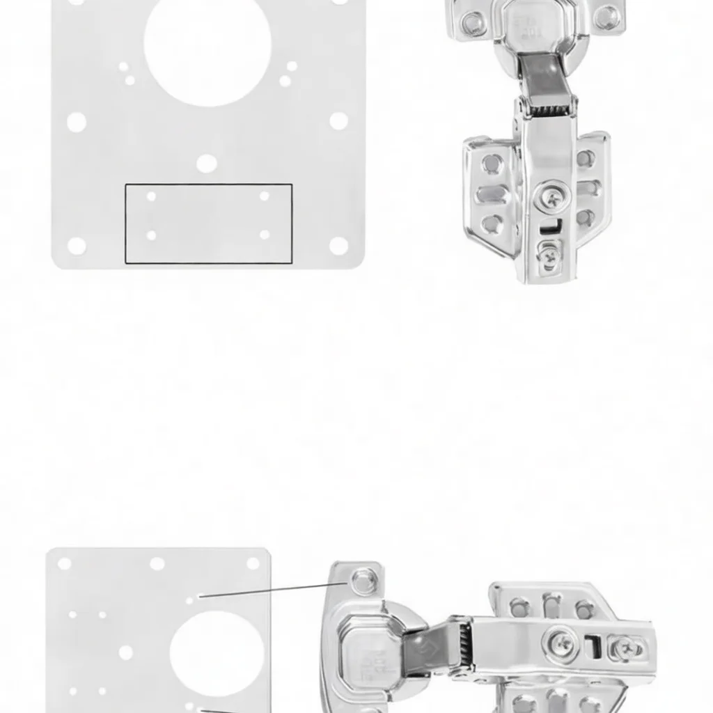 Stainless Steel Cabinet Hinge Repair Board Furniture Door Fixing Plate Heavy Duty Hardware Mounting Bracket Repair Hardware