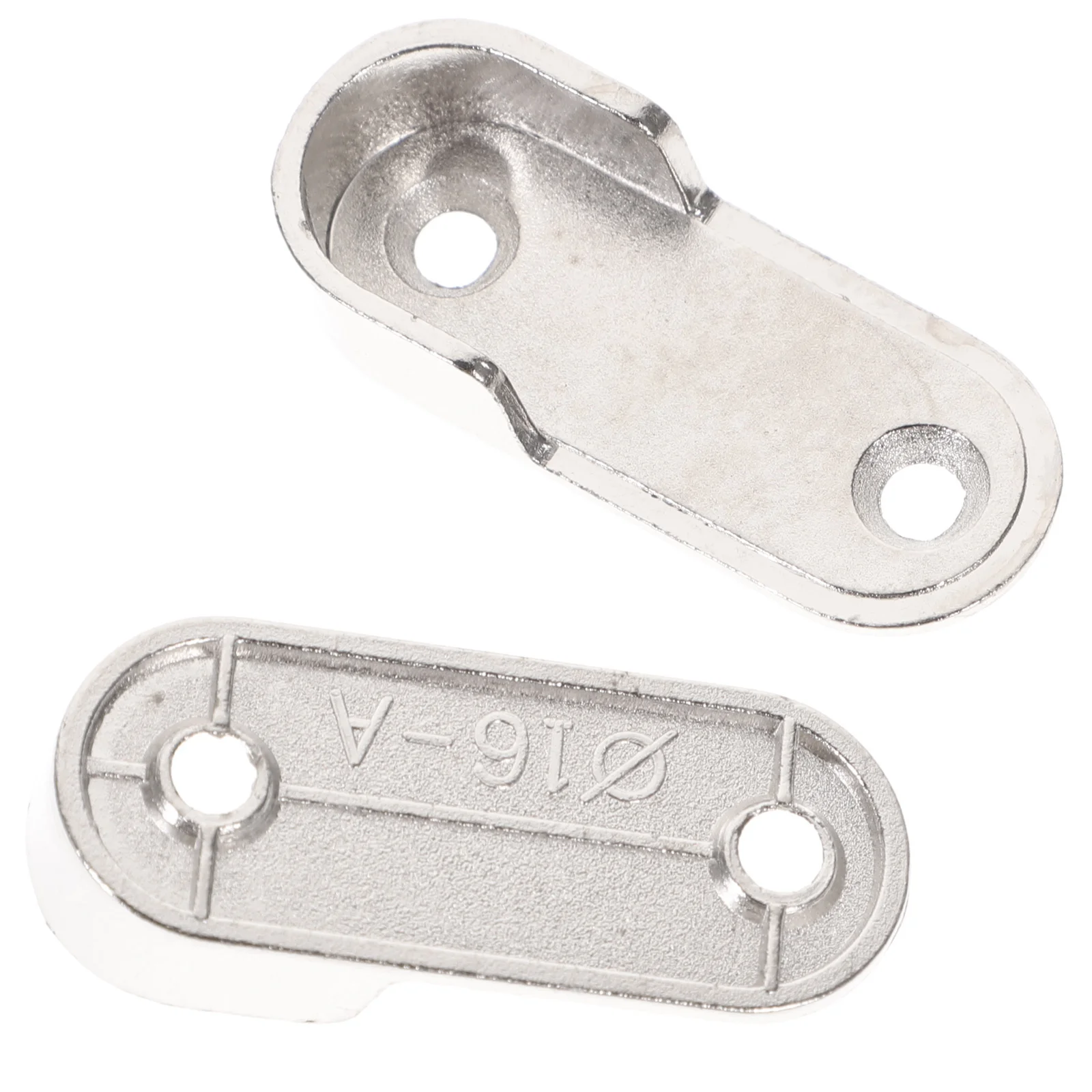 

10pcs Stainless Steel Closet Rod Brackets Heavy Duty Silver Shower Curtain Holders Wall Mounted Wardrobe Accessories