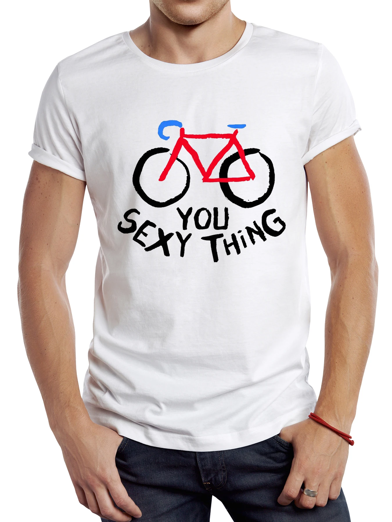 

FPACE You Sexy Thing Bicycle Men T Shirt Graphic Streetwear Short Sleeve Tops Riding Bike Sport T-shirt
