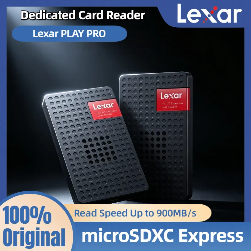 

Pro Card Reader Lexar PLAY PRO microSDXC Express Card Reader Read Speed Up to 900MB/s 100% Original MicroSD Express Dedicated