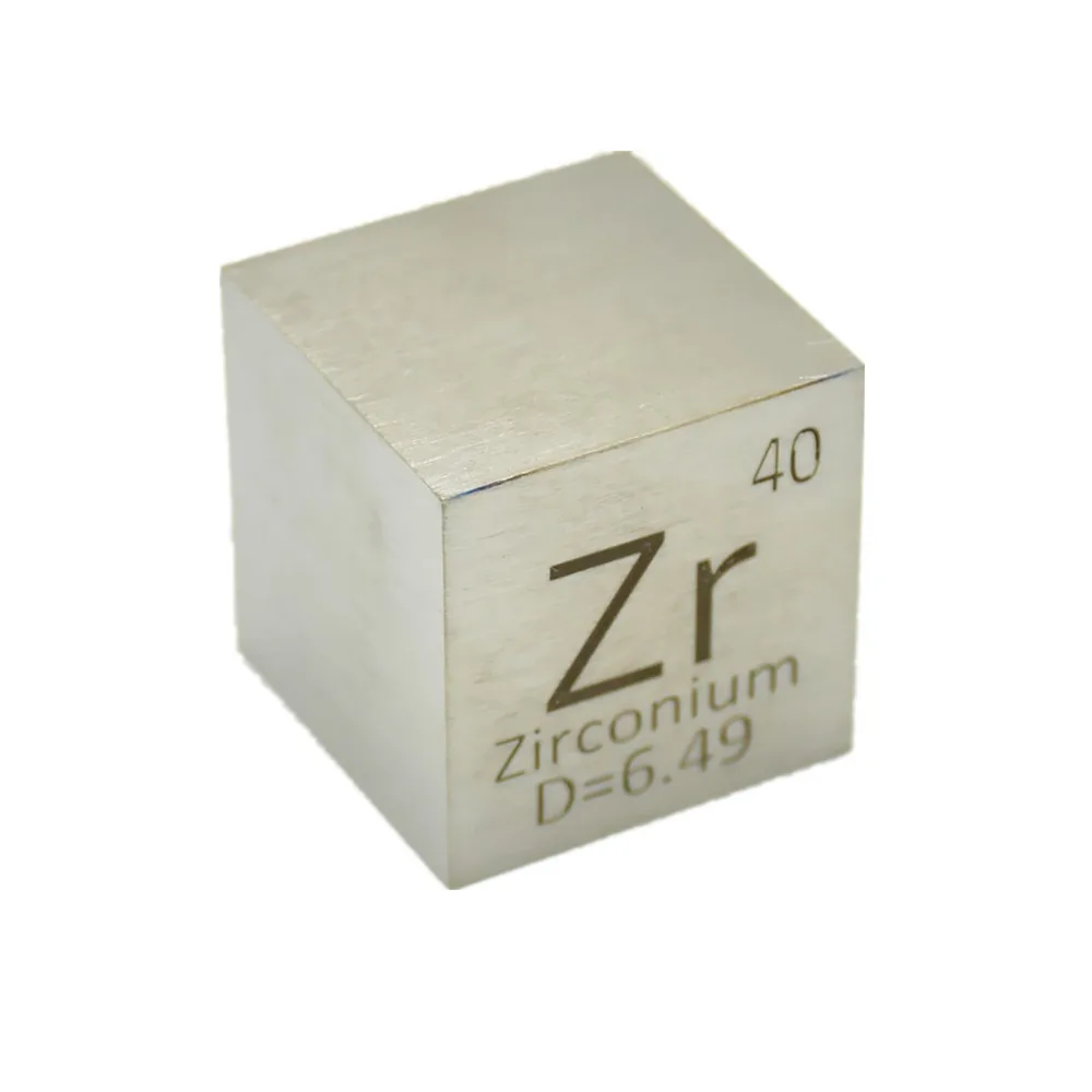 

Zirconium metal in the periodic table- Cube Side length is one inch (25.4mm) and weight is about 105.15g 99.5%