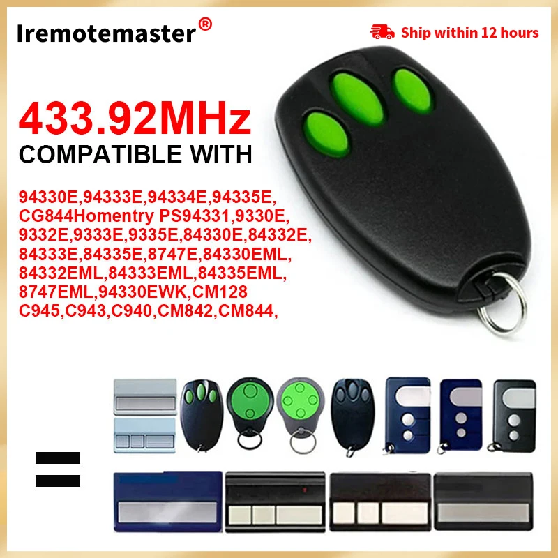 For 94330E 94335E 84335AML 84330AML 1A5639-7 Motorlift ML700 Garage Remote Control Gate Keychain Key Fob