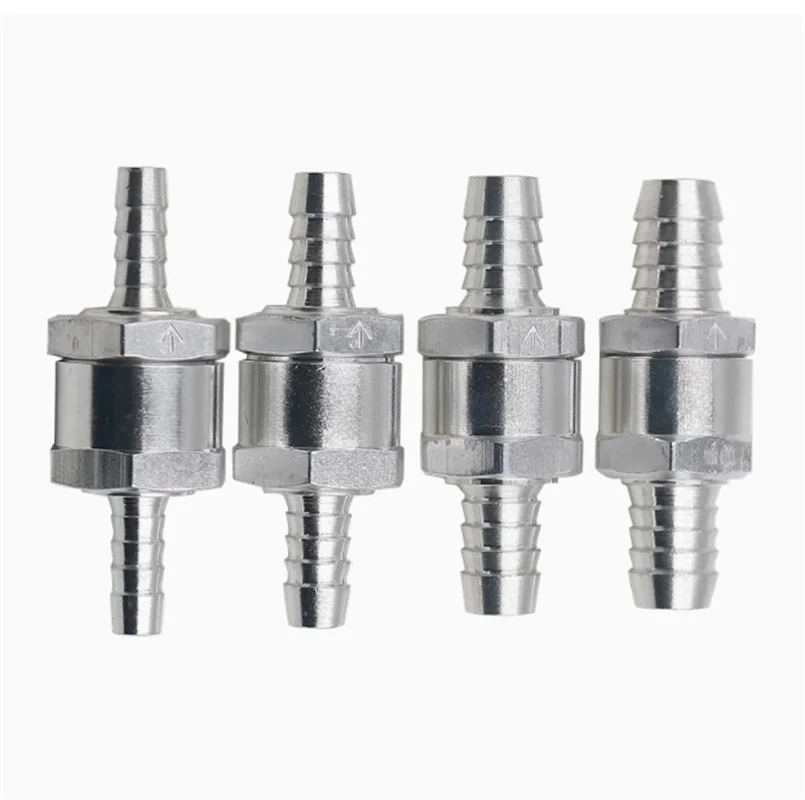 Aluminum Alloy Valves Inline Fuel Non Return Check For Gasoline Bio Vegetable Oil Paraffin Oil Kerosene Valve 6/8/10/12/16mm