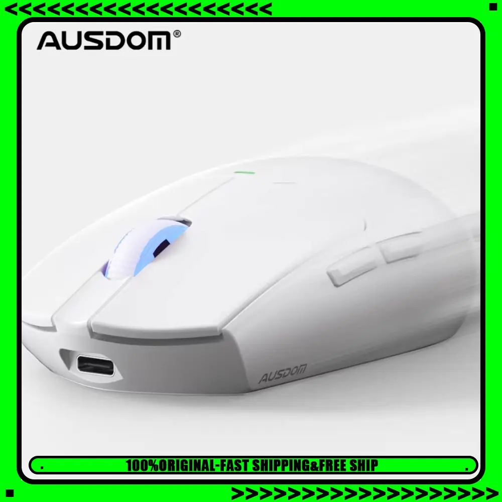 

Беспроводная мышь AUSDOM G02 Tri Mode, легкая, эргономичная, с длительным сроком службы батареи, Bluetooth, для игр и офиса, для ПК с маленькими и средними руками