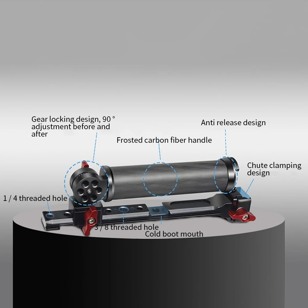 Impugnatura regolabile doppia impugnatura in carbonio supporto per morsetto per impugnatura per DJI Ronin RSC 2 RS2 staffa per Monitor stabilizzatore portatile